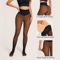 Collants doublés en polaire